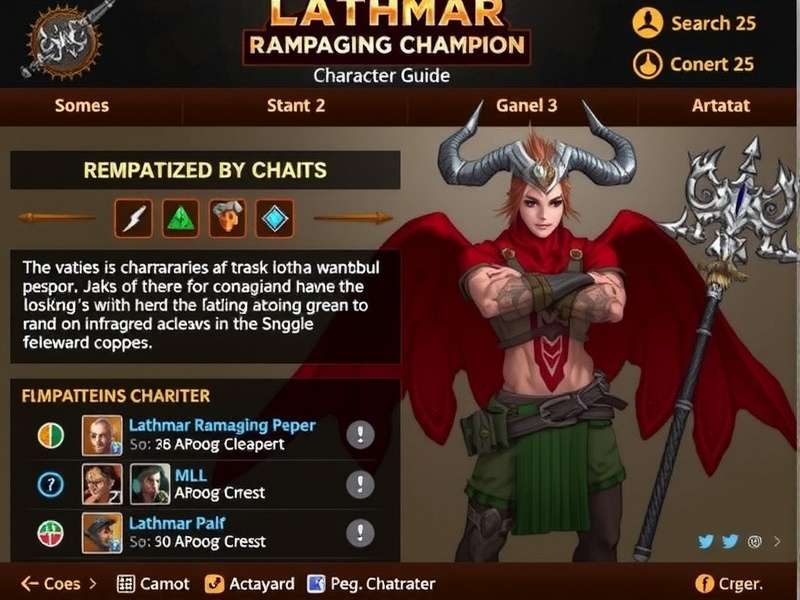 Lathmar Rampaging Champion strategy guide infographic